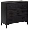 vidaXL Commode Noir 75x35x70 cm Bois de pin massif
