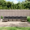 vidaXL Salon de jardin 7 pcs avec coussins anthracite r&eacute;sine tress&eacute;e