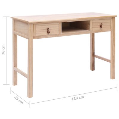 vidaXL Bureau Naturel 110 x 45 x 76 cm Bois