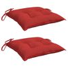 vidaXL Coussins de chaise lot de 2 rouge 40x40x7 cm tissu oxford