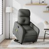 vidaXL Fauteuil inclinable de massage gris fonc&eacute; tissu