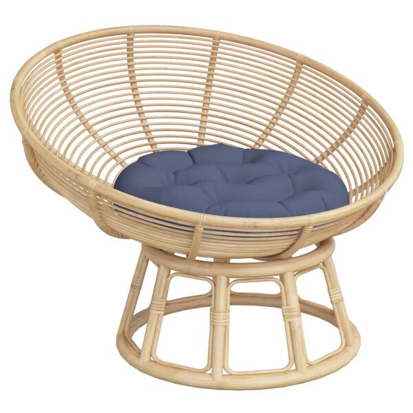 vidaXL Coussin rond bleu marine &Oslash; 60x11 cm tissu oxford