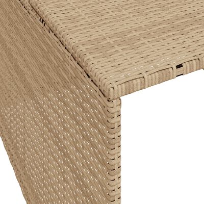 vidaXL Garage pour robot tondeuse beige 86x90x52/57 cm résine tressée