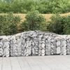 vidaXL Paniers &agrave; gabions arqu&eacute;s 15 pcs 400x50x80/100 cm Fer galvanis&eacute;