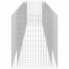 vidaXL Lit sur&eacute;lev&eacute; &agrave; gabion Acier galvanis&eacute; 450x90x100 cm