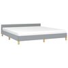 vidaXL Cadre de lit sans matelas gris clair tissu