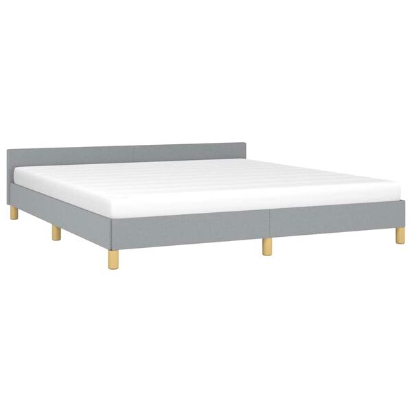 vidaXL Cadre de lit sans matelas gris clair tissu
