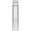 vidaXL Paniers &agrave; gabions arqu&eacute;s 3 pcs 200x30x120/140 cm Fer galvanis&eacute;