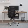 vidaXL Fauteuil inclinable de bureau noir similicuir