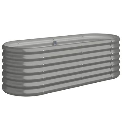 vidaXL Lit surélevé de jardin Acier enduit de poudre 114x40x36 cm gris