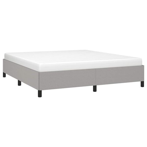 vidaXL Cadre de lit sans matelas gris clair tissu