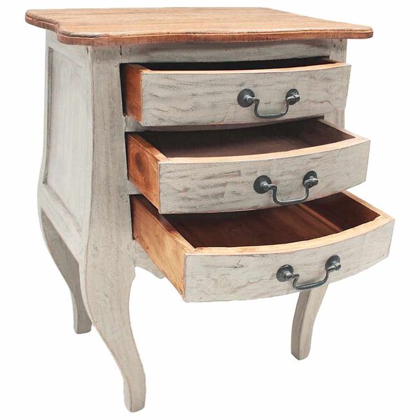 vidaXL Table de chevet bois d'acajou massif 48x35x64 cm