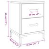 vidaXL Tables de chevet 2 pcs Noir 36x30x45 cm Bois de pin massif