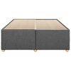 vidaXL Cadre de lit sans matelas gris foncé tissu
