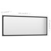 vidaXL Miroir de salle de bain Gris 100x1,5x37 cm Agglom&eacute;r&eacute;