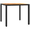 vidaXL Ensemble &agrave; manger de jardin avec coussins 3 pcs Noir