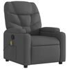 vidaXL Fauteuil inclinable de massage gris fonc&eacute; tissu