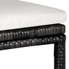 vidaXL Ensemble de bar de jardin 5 pcs et coussins Résine tressée Noir