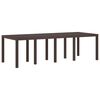 vidaXL Table de Jardin Marron 250 x 100 x 73 cm polyrotin