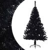 vidaXL Demi sapin de No&euml;l artificiel avec support Noir 150 cm PVC