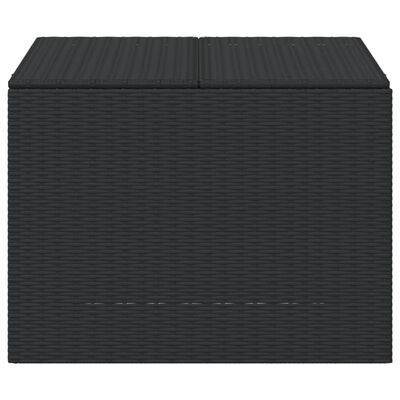 vidaXL Boîte de rangement de jardin noir 291L résine tressée