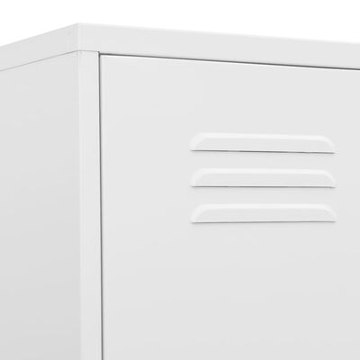 vidaXL Armoire à casiers Blanc 35x46x180 cm Acier