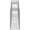 vidaXL Paniers &agrave; gabions arqu&eacute;s 2 pcs 300x30x60/80 cm Fer galvanis&eacute;