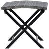 vidaXL Tabouret pliable r&eacute;sine tress&eacute;e gris