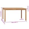 vidaXL Table &agrave; d&icirc;ner de jardin 140x80x77 cm Bois de teck solide