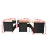 vidaXL Salon de jardin 5 pcs avec coussins r&eacute;sine tress&eacute;e noir