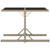 vidaXL Ensemble &agrave; manger de jardin 3 pcs Beige