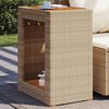 vidaXL Table d'appoint de jardin dessus en bois beige 60x40x75 cm