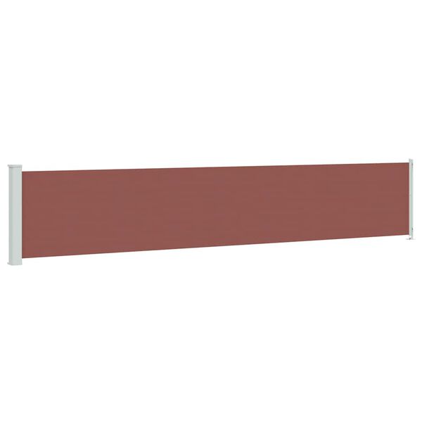 vidaXL Auvent lat&eacute;ral r&eacute;tractable de patio 117x600 cm Marron