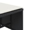 vidaXL Tabourets de jardin et coussins lot de 4 noir 40x40x35 cm rotin
