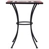 vidaXL Table de bistro mosa&iuml;que Terre cuite et blanc 60 cm C&eacute;ramique