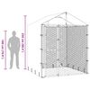 vidaXL Chenil d'ext&eacute;rieur pour chiens avec toit argent&eacute; 2x2x2,5 m
