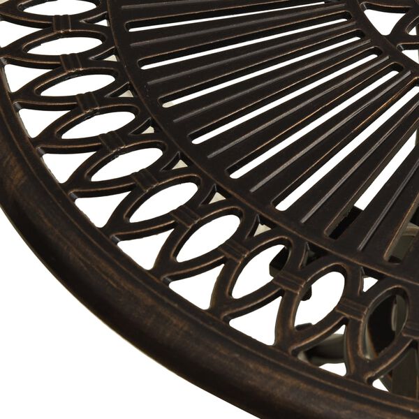 vidaXL Table de jardin Bronze 62x62x65 cm Aluminium coul&eacute;
