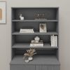 vidaXL Dessus de buffet HAMAR Gris fonc&eacute; 90x30x100 cm Bois de pin
