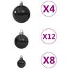 vidaXL Ensemble de boules de No&euml;l 100 pcs Noir