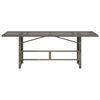 vidaXL Table de jardin dessus en verre gris 190x80x74cm r&eacute;sine tress&eacute;e
