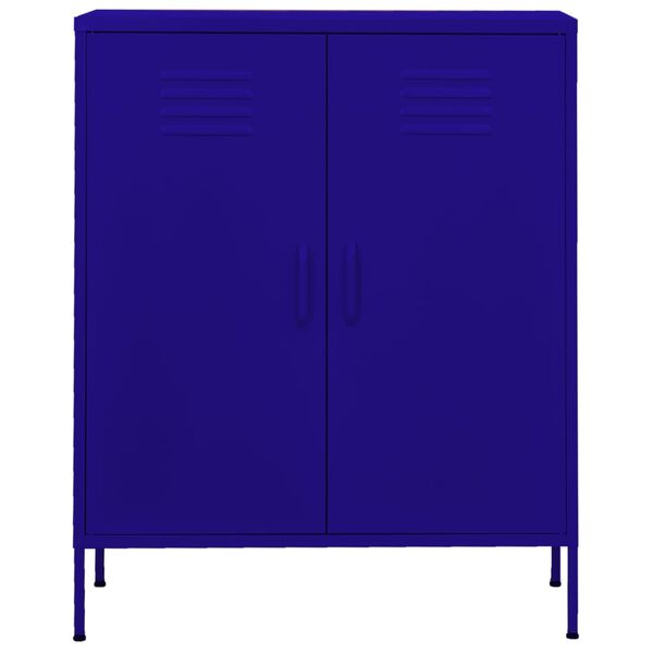 vidaXL Armoire de rangement Bleu marine 80x35x101,5 cm Acier