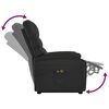 vidaXL Fauteuil de massage Noir Similicuir
