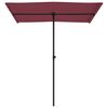vidaXL Parasol de jardin et mât en aluminium 180x110 cm rouge bordeaux