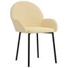 vidaXL Chaises &agrave; manger lot de 2 Cr&egrave;me Velours