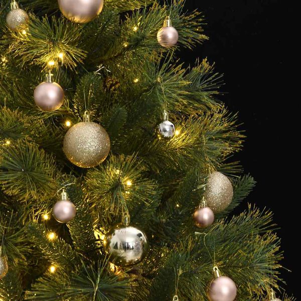 vidaXL Sapin de No&euml;l artificiel articul&eacute; 150 LED et boules 120 cm