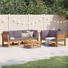 vidaXL Salon de jardin 6 pcs avec coussins bois d'acacia solide