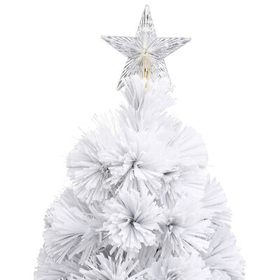 vidaXL Sapin de Noël artificiel avec LED blanc 120 cm fibre optique