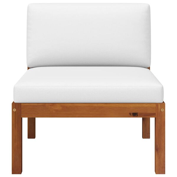 vidaXL Salon de jardin 3 pi&egrave;ces avec coussins en bois d'acacia et corde