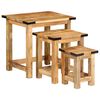 vidaXL Tables d'appoint gigognes 3 pcs bois de manguier massif brut