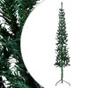 vidaXL Demi sapin de No&euml;l artificiel mince avec support Vert 240 cm